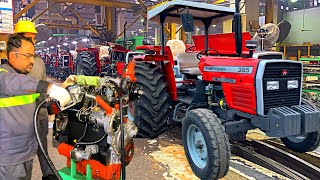 Massey Ferguson Manufacturing 385 Tractor Engine  SkilledHands [upl. by Hagile193]