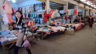 Phonsavan market walking tour  laos  travel vlog  Khwhmoob shopping mall tour [upl. by Nhguaval956]