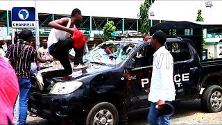 Shiites Destroy Police Vehicle Ground Activities At Federal Secretariat Abuja [upl. by Eineg]