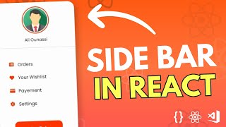 How To Create a SideBar In React Js With React Router  Side Bar Navigation Menu Tutorial React Js [upl. by Brandwein]