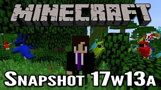 Minecraft 112 Snapshot 17w13a  Recipe Book and Parrots [upl. by Araid991]