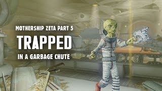 Mothership Zeta Part 5 Trapped in a Garbage Chute  Plus Robot Assembly Area  Fallout 3 Lore [upl. by Adnac]