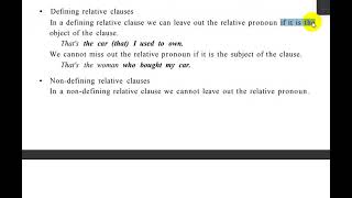 Relative Clauses l Defining Clauses and Non Defining Clauses Omitting the relative pronoun l Edushar [upl. by Warden763]