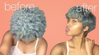 NATURAL HAIR TUTORIAL HOW TO FLAT IRON 4C TWA HAIR STEP BY STEP [upl. by Freeborn]