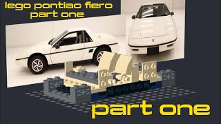 lego pontiac fiero custom build part one [upl. by Pegg795]