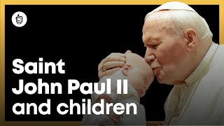 Saint John Paul II and children [upl. by Anala]