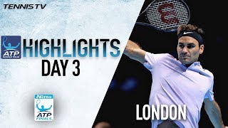 Highlights Federer Toughs Out Zverev In London Nitto ATP Finals 2017 [upl. by Eniretak]