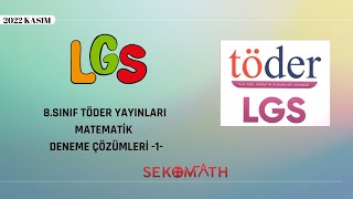 Töder 2022 Lgs Denemesi Çözümleri [upl. by Aerdnek]