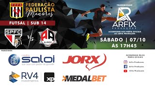 SÃO PAULO x JACAREÍ  ALIANÇA  FUTSAL  SUB 14  SEMIFINAL [upl. by Liuqa]