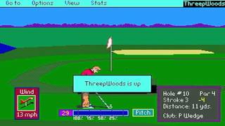 PGA Tour Golf quotRound1quot PCDOS 1990 EA Sterling Silver Software [upl. by Kiele]