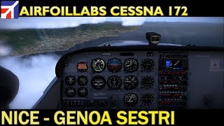 X Plane 11  Airfoillabs Cessna 172  Nice to Genoa Sestri [upl. by Otrebliw]