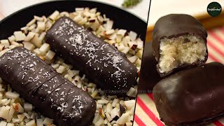 Bounty Chocolate Bars Recipe  Homemade Bounty Bars By SooperChef [upl. by Amar]