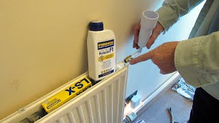 How to add Fernox Central Heating Protector Inhibitor F1 via a radiator fernox [upl. by Enehs]