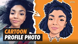 How to CARTOON YOURSELF in Procreate Tutorial  Instagram Cartoon Profile Photo [upl. by Ola]