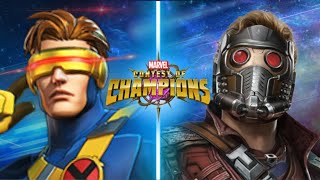 Cyclops VS Star Lord Marvel Contest of Champions [upl. by Quintina]