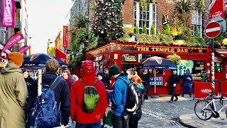 Dublin City centre Ireland walking tour from Parnell street to Temple bar 4k HDR  November 2021 [upl. by Elyrpa]