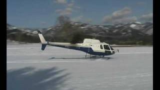 Autorotazione sulla neve elicottero AS 350 B3 [upl. by Vidda146]