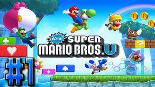 New Super Mario Bros U Walkthrough  Part 1  Intro  World 11 [upl. by Harmony]