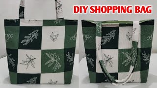 Shopping bag cutting and stitching  How to make a Tote Bag at home  Cloth bag making  Bag making [upl. by Jenkel]