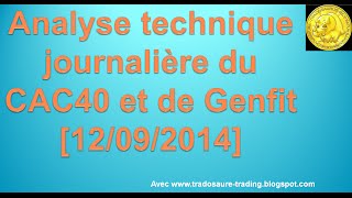 Analyse technique CAC 40 et de Genfit  Apprendre le trading et Ichimoku [upl. by Dnalsor899]