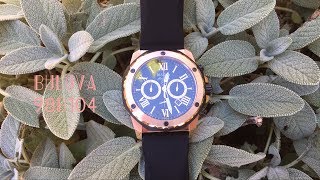 BULOVA ROSE GOLD MARINE STAR 98B104 WATCH REVIEW [upl. by Chaing636]