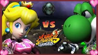 🌸 Mario strikers Charged  Peach vs Yoshi 🌸 [upl. by Ttessil]