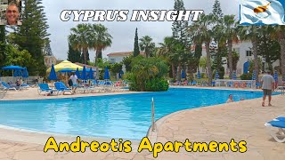 Andreotis Apartments Protaras Cyprus  2024 Tour Around with Room [upl. by Akcirderf]