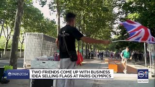 Cheerful entrepreneurs wave the flag of business at Paris Olympics [upl. by Antoine]