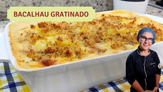 Aprenda a fazer Bacalhau Gratinado Sabor inesquecível para a sua ceia [upl. by Annotahs]