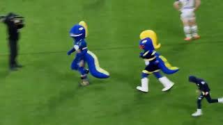 NRL Parramatta Eels mascots Sparky and sparkles Round 13 2023 [upl. by Ainsley]