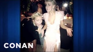 Julianne Houghs Dress Malfunction At The Golden Globes  CONAN on TBS [upl. by Auj366]