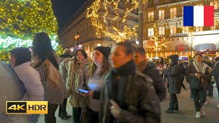 Paris France 🇫🇷 Boulevard Haussmann Evening Walk Tour 4K HDR [upl. by Halford]