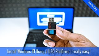 How to Install Windows 10 From USB Flash Drive Complete Tutorial [upl. by Suirada431]