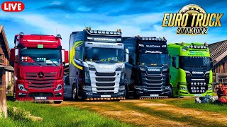 Euro Truck Simulator 2 Multiplayer LIVE  ets2 live stream  ETS2 Gameplay  ETS 2 Convoy Live [upl. by Anoirtac]