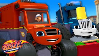 Garbage Truck Blaze and Crusher Race to the Finish Line 🏆  Blaze and the Monster Machines [upl. by Thoer]