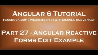 Angular reactive forms edit example [upl. by Kendyl]