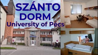 How are the dormitories at the University of Pecs Dorm tour Szanto Dormitory [upl. by Eyeleen]