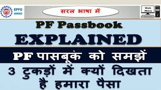 PF Passbook Explained  PF पासबूक को समझें EPFO PF [upl. by Alliw950]