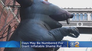 Farewell To Scabby Days May Be Numbered For New York’s Giant Inflatable Shame Rat [upl. by Ordisy195]