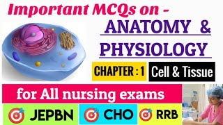 Anatomy and Physiology MCQ II cell and tissue II important nursing questions and answers II chapter1 [upl. by Ynos]