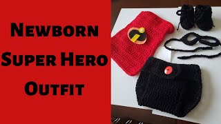 New Born Super Hero Cape Crochet Outfit Part 1 [upl. by Aikas617]