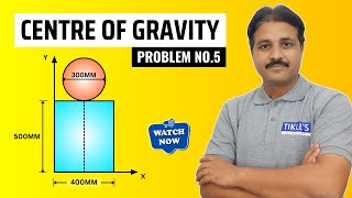 CENTRE OF GRAVITY SOLVED PROBLEM 5 IN ENGINEERING MECHANICS TIKLESACADEMYOFMATHS [upl. by Ferrigno121]