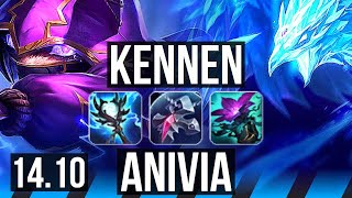 KENNEN vs ANIVIA MID  900 games 1337  KR Master  1410 [upl. by Cash]