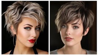 Short Hairstyles For Women in 2024  Longer pixie haircut Short hairstyles for thick hair [upl. by Leima57]