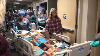 Hospital Staff Line ICU Hallway To Honor Dying Patient Donating Organs [upl. by Leimaj]