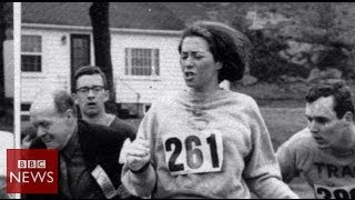 Boston Marathon Meet the first woman to run it  BBC News [upl. by Scharff]