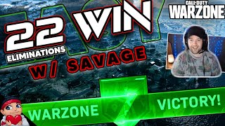 22 Kill Warzone Win W Savage2C Modern Warfare Warzone [upl. by Nelrsa556]