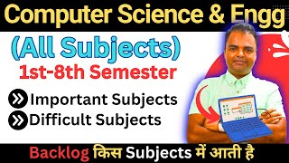 BTech CSE Subjects Syllabus 1st Year Semester to 4th Year All Subjects in BTech CSE btechcse [upl. by Darcee580]