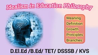 Idealism in Education Philosophy  Meaning Definition Growth principles Branches [upl. by Karry]