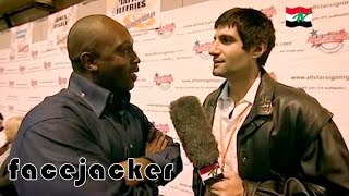 Aziz Azizzi Meets Nigel Benn And Sean Connery  Facejacker [upl. by Stent]